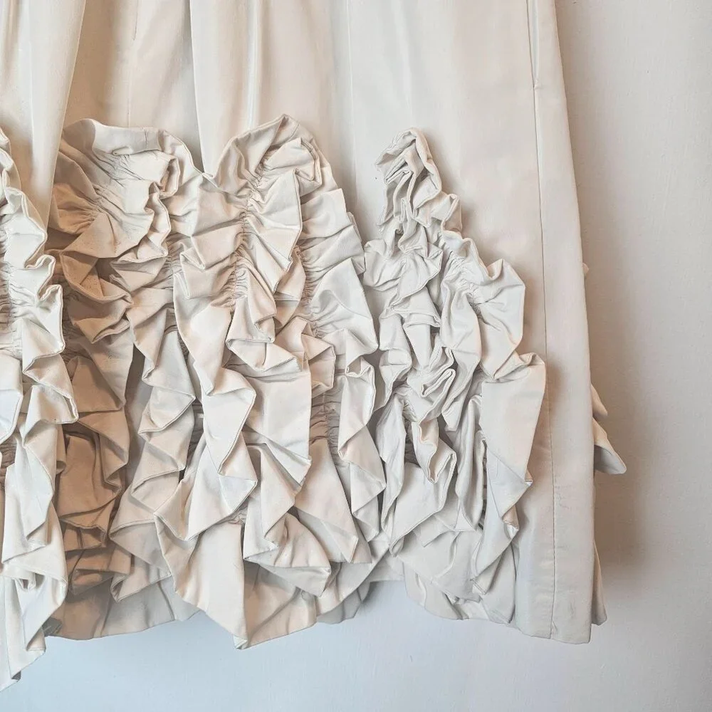 BCBGMaxazria 2009 Taylor Swift Off White-Beige Corozo VVV6D633 Lined Mini Dress - Picture 9 of 12